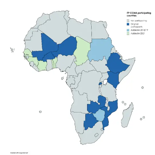 17 Participating countries.