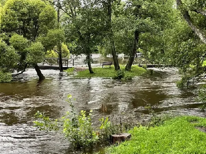 Översvämmad park