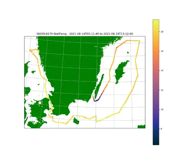 Ytvattentemperatur Ferrybox
