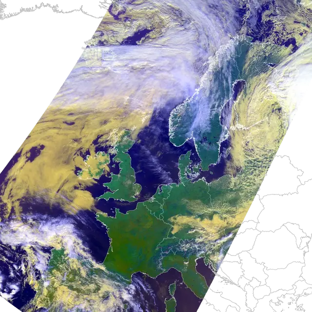 Satellibild baserad på AVHRR instrument
