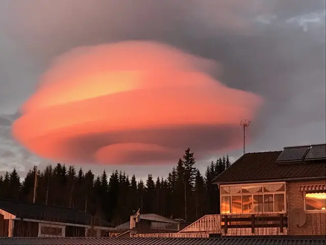 Bild på orografiskt moln över Jämtland.