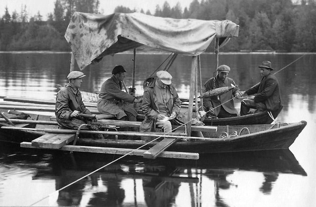 Mätning med flygel vid Marielund 1926